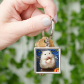 Porte-clés Hamster syrien en mousse Kokolinka (main)