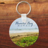 Porte-clés Hanalei Bay Kauai Hawaii Beach & Bateaux (Recto)