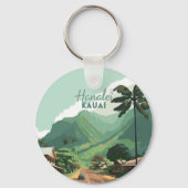 Porte-clés Hanalei Kauai Hawaii Bay Mounts Green (Recto)