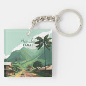 Porte-clés Hanalei Kauai Hawaii Bay Mounts Green (Dos)