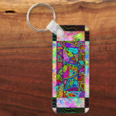 Porte-clés Hand and Digitally Painted Pattern art 1 (Recto)