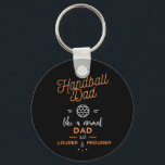 Porte-clés Handball papa<br><div class="desc">Un cadeau original à offrir à tous les pères fans ou les joueurs de handball. Pour tous les sportifs qui aiment le handball.</div>