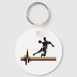 Porte-clés Handball Player Sport Team Handballer Hearbeat