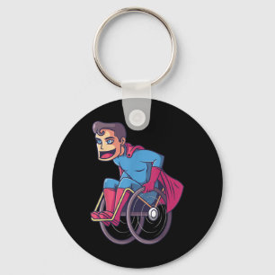 Porte-clés Handicap Handicap Amputé Superhero I en fauteuil r
