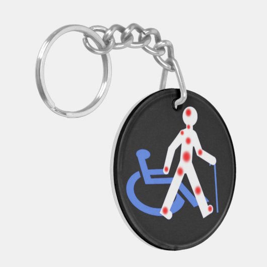 Porte-clés Handicap invisible / Visible  (Devant gauche)