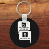 Porte-clés Handicap Sensibilisation sur l'autisme bi-polaire (Recto)