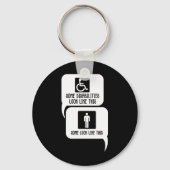 Porte-clés Handicap Sensibilisation sur l'autisme bi-polaire (Verso)