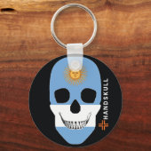 Porte-clés HANDSKULL Argentine, Happy skull, drapeau de l'Arg (Recto)