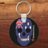 Porte-clés HANDSKULL Australie, Happy skull, drapeau australi (Recto)