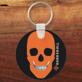 Porte-clés HANDSKULL Orange, Happy skull, Drapeau orange (Recto)