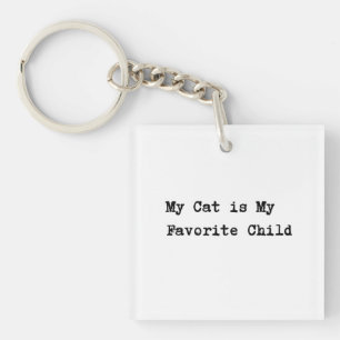 Porte-clés Handwritten-Style Text "My Cat is My Favorite Chil