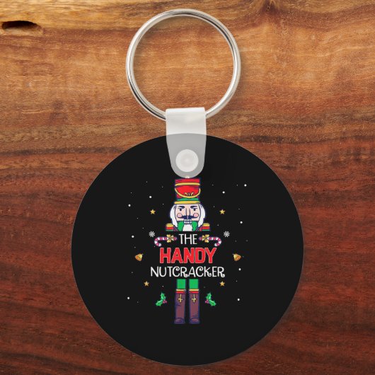 Porte-clés Handy Nutcracker Funny Christmas Family Matching O (Recto)