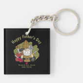 Porte-clés Handyman Garden Gnome customisé et personnalisé (Dos)