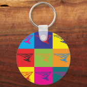 Porte-clés Hang Gliding Pop Art (Recto)