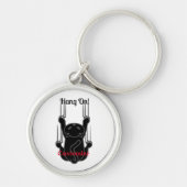 Porte-clés Hang On Black Cat (Devant)