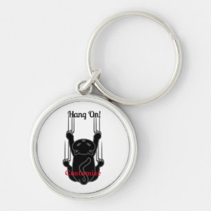 Porte-clés Hang On Black Cat