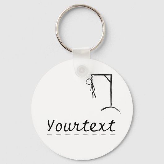 Porte-clés hangman personnalisable avec un mot de votre choix (Recto)