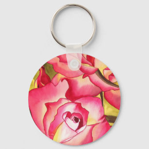 Porte-clés Hannah Gordon rose roseau aquarelle rose