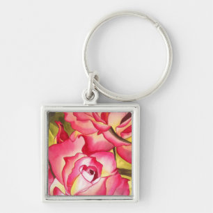 Porte-clés Hannah Gordon rose roseau aquarelle rose