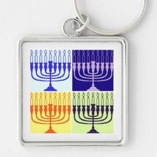 Porte-clés Hanoukka Menorah