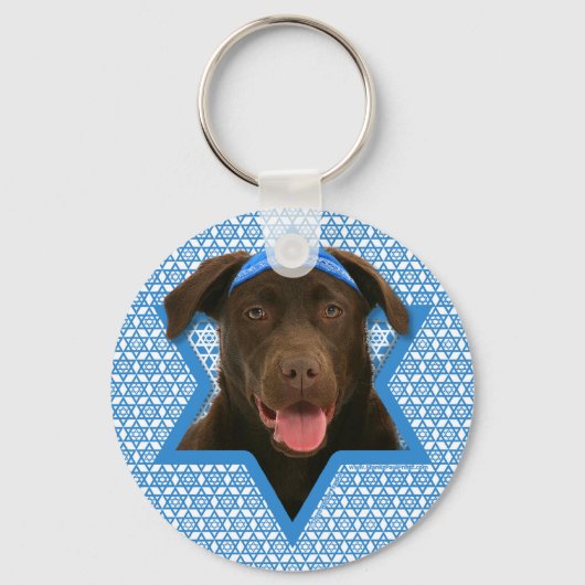 Porte-clés Hanoukka Star of David - Chocolat Labrador (Recto)