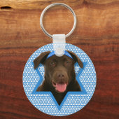Porte-clés Hanoukka Star of David - Chocolat Labrador (Recto)