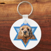 Porte-clés Hanoukka Star of David - Cocker Spaniel (Recto)