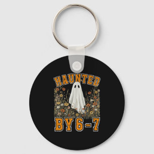 Porte-clés Hanté par 6 7 Fantôme Floral 67 Mème Halloween Six