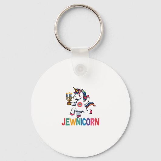 Porte-clés Hanukkah Dabbing Unicorn Jewnicorn Chanukah Jewish (Recto)