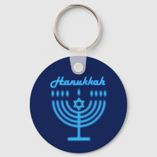 Porte-clés Hanukkiah Happy Hanoukka Juive Fête Menorah
