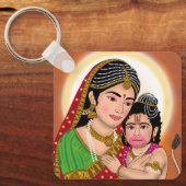 Porte-clés Hanuman & Anjana Mata (Recto)