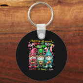 Porte-clés Hapness Allaround Gnome Happy Valentine St Patrick (Recto)