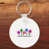 Porte-clés Hapness Blooms From A Within Insrational Motivatio (Recto)