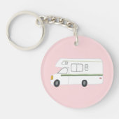 Porte-clés HAPPER CAMPER RV Motorhome Camper PERSONNALISÉ (Devant)