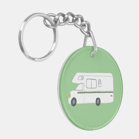 Porte-clés HAPPER CAMPER RV Motorhome Camper PERSONNALISÉ (Devant gauche)