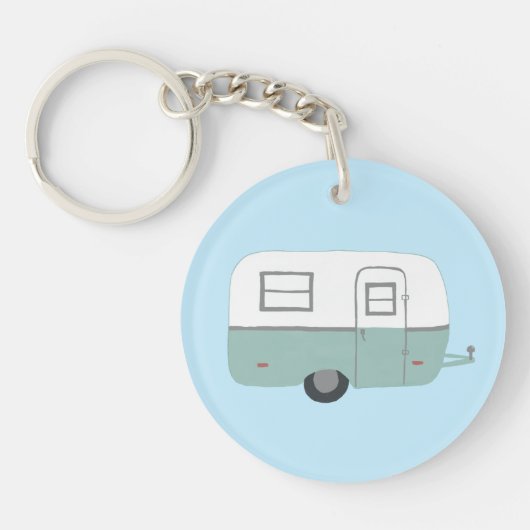 Porte-clés HAPPER CAMPER RV Trailer Camping PERSONNALISÉ (Devant)