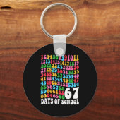 Porte-clés Happy 67 Days Of School 67th Day Smarter Six Seven (Recto)