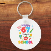 Porte-clés Happy 67 Days Of School 67th Six Seven Day Smarter (Recto)