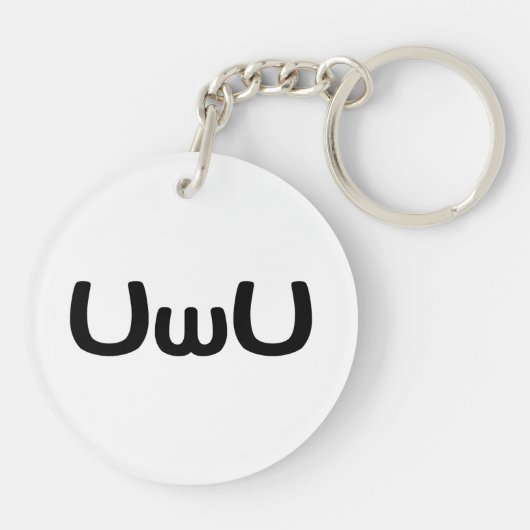 Porte-clés Happy Anime Face Emoticon (Dos)