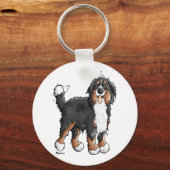 Porte-clés Happy Bernese Mountain Dog - Comic - Chiens - Cart (Recto)