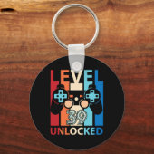 Porte-clés Happy Birthday Gamer Level &#; Years Old Unlocked (Recto)