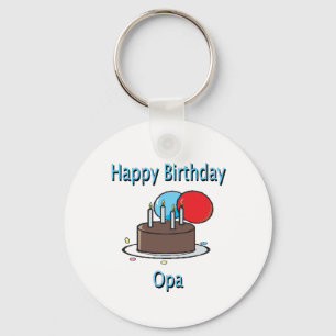 Porte-clés Happy Birthday Opa German Grandpa Birthday Design