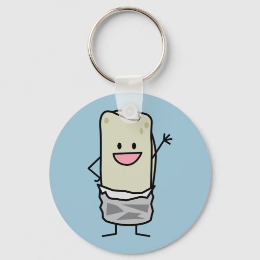 Porte-clés Happy Burrito Waving Hello (Recto)