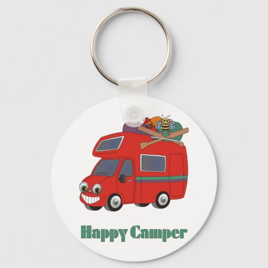 Porte-clés Happy Camper (Recto)