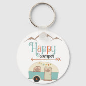 Porte-clés Happy Camper Cute Retro RV (Recto)
