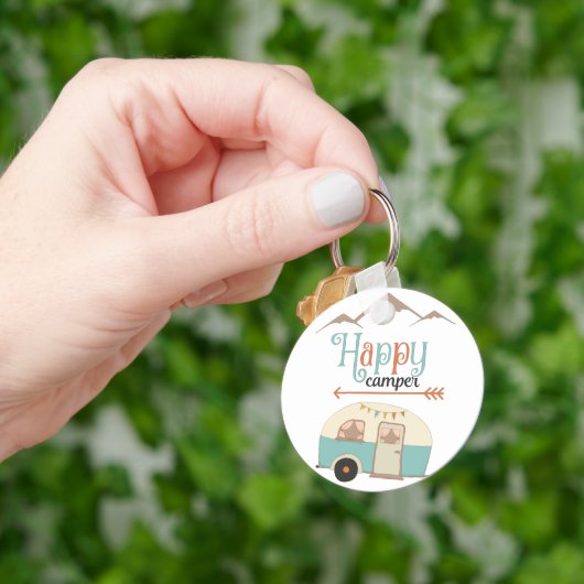 Porte-clés Happy Camper Cute Retro RV (main)
