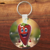 Porte-clés Happy chili Animé 3D, (Recto)