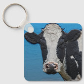 Porte-clés Happy Cow Portrait (Recto)