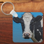 Porte-clés Happy Cow Portrait (Recto)