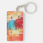 Porte-clés Happy Dancers Acrylique Porte - clé, (double face) (Dos)